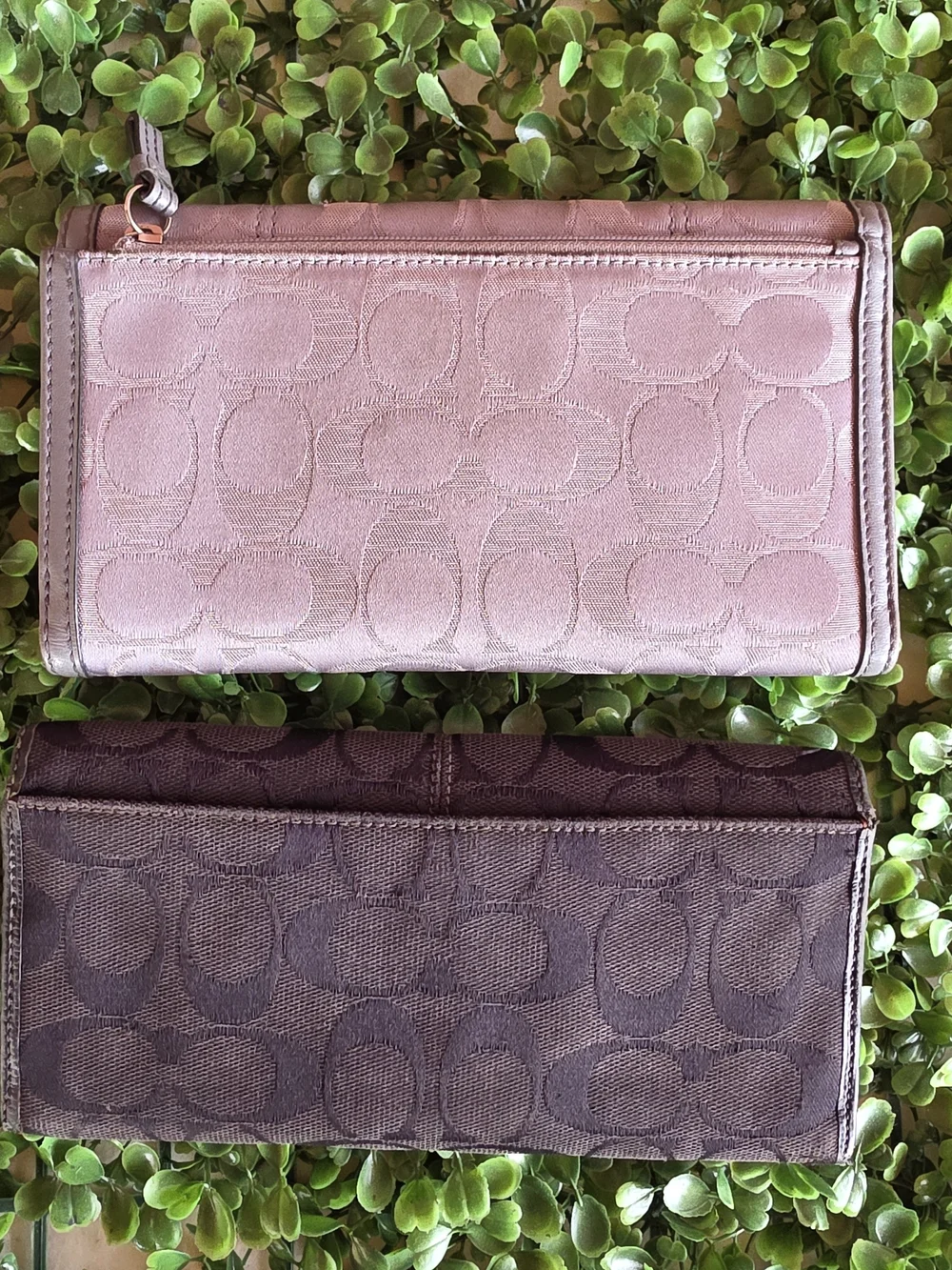 Coach Signature Jacquard Wallet Bundle - Set of 2 (Y2K Vintage)